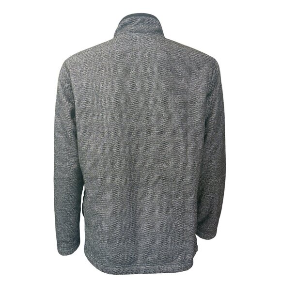 Orvis Half-Zip Fleece-Lined Pullover Gray Heather Size Large Warm Winter Layer - Picture 2 of 9